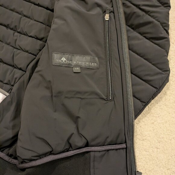 Moose Knuckles Keap Down Bomber Jacket in Black, Large - Picture 10 of 16
